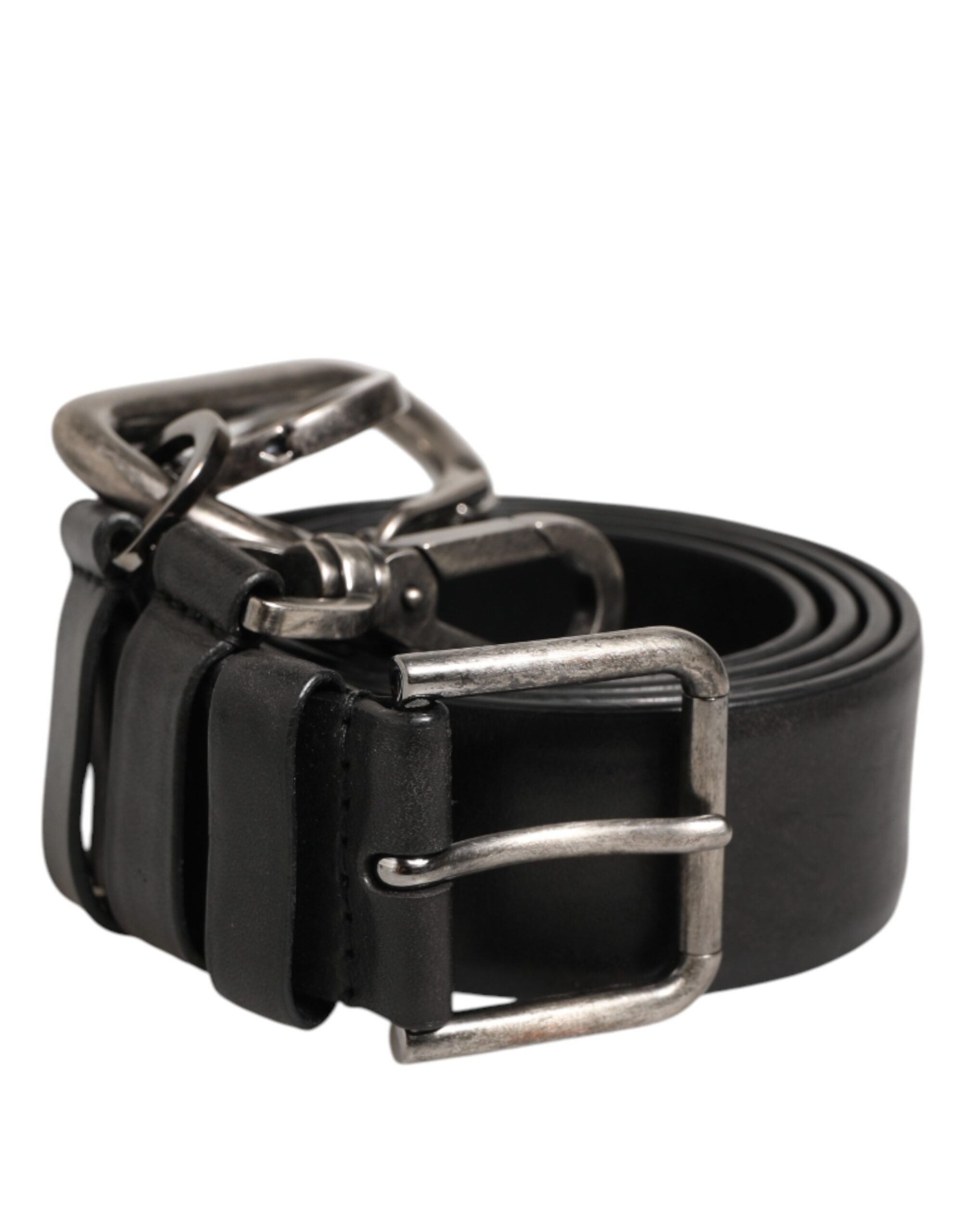 Dolce & Gabbana Black Key Ring Clip Attachments Buckle Belt - Image 2