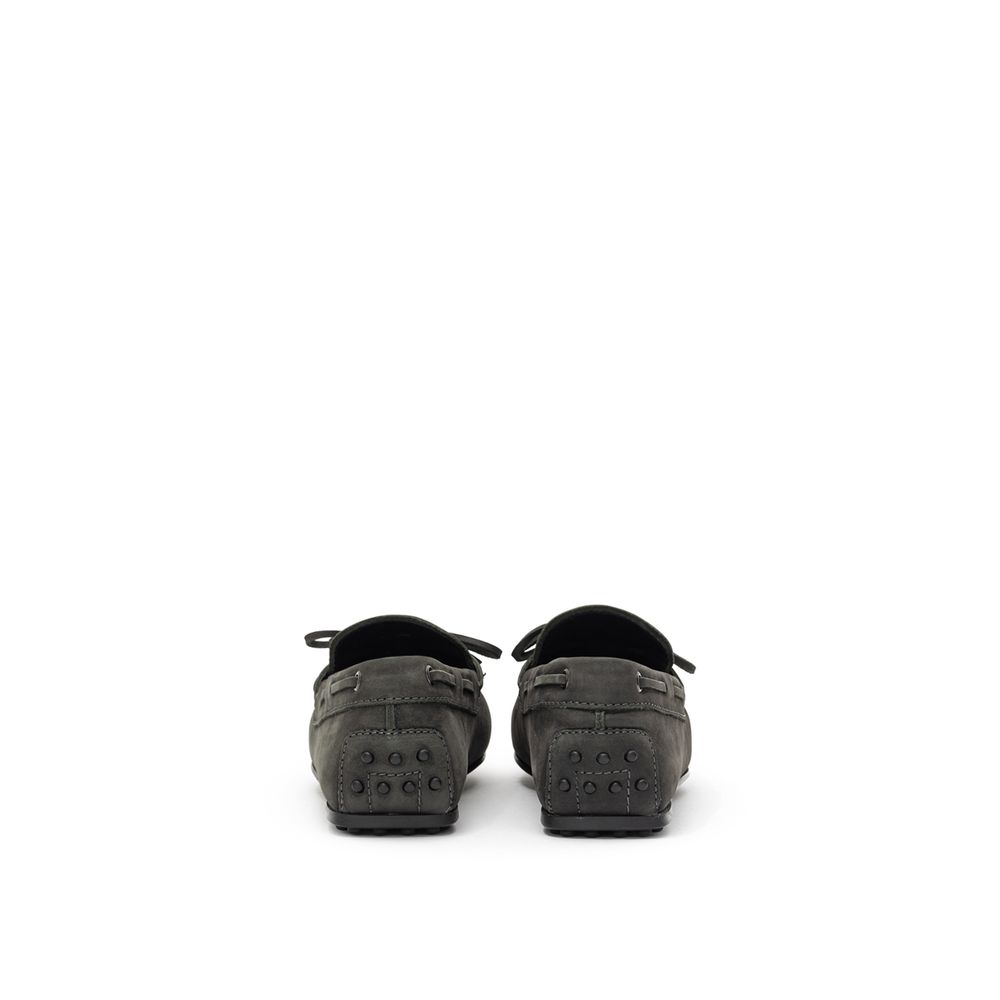 Tod's Gray Nubuc Leather Moccassin - Image 3