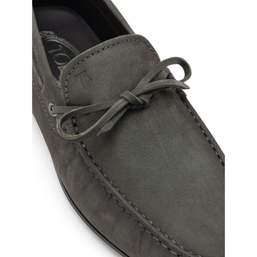 Tod's Gray Nubuc Leather Moccassin - Image 5