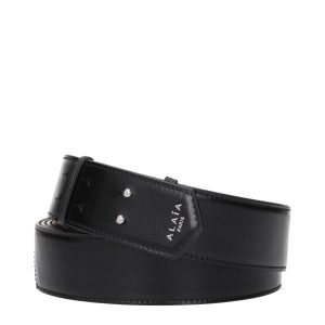 Alaïa Black Leather Regular Belt