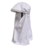 Dolce & Gabbana White Cotton DG Logo Plaque Baseball Balaclava Hat