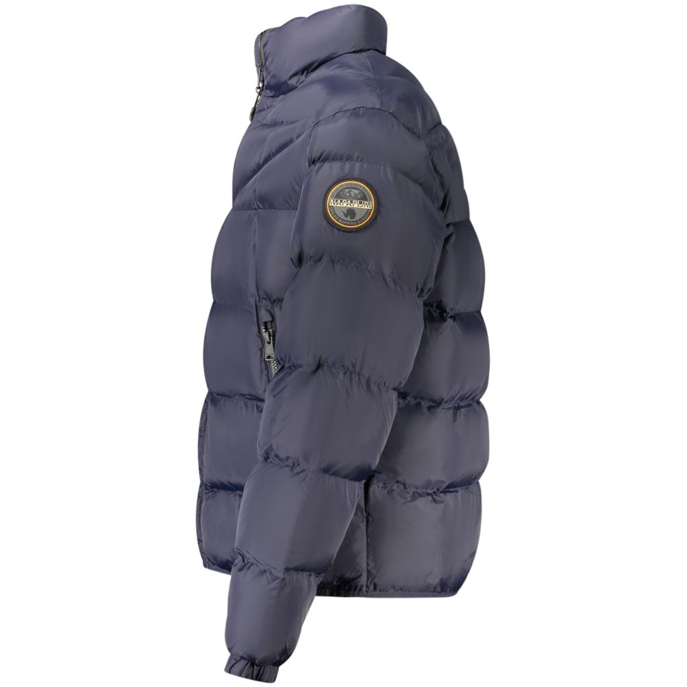 Napapijri Blu Poliammide Men's Jacket - Image 3