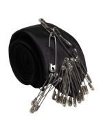 Dolce & Gabbana Black Safety Pins Silk Adjustable Necktie Accessory Tie