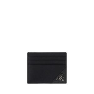 Prada Black Calf Leather Bos Taurus Wallet