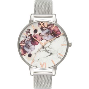 Olivia Burton Silver Stainless Steel Dress Watch
