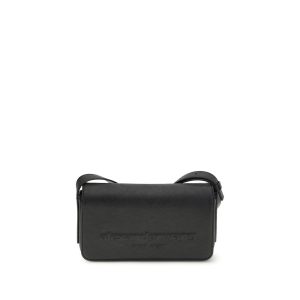 Alexander Wang Black Calf Leather Bos Taurus Shoulder Bag