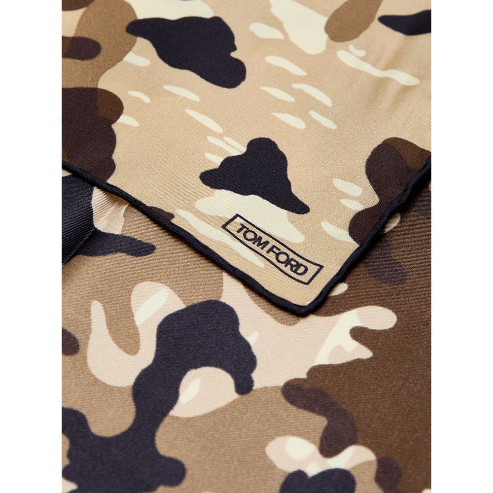 Tom Ford Beige Silk Pocket Square - Image 2