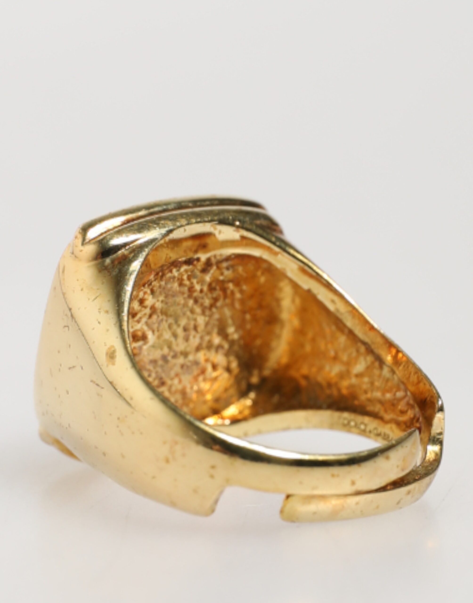 Dolce & Gabbana Gold-Tone Real Brass Black Enamel "J" Adjustable Rings - Image 4
