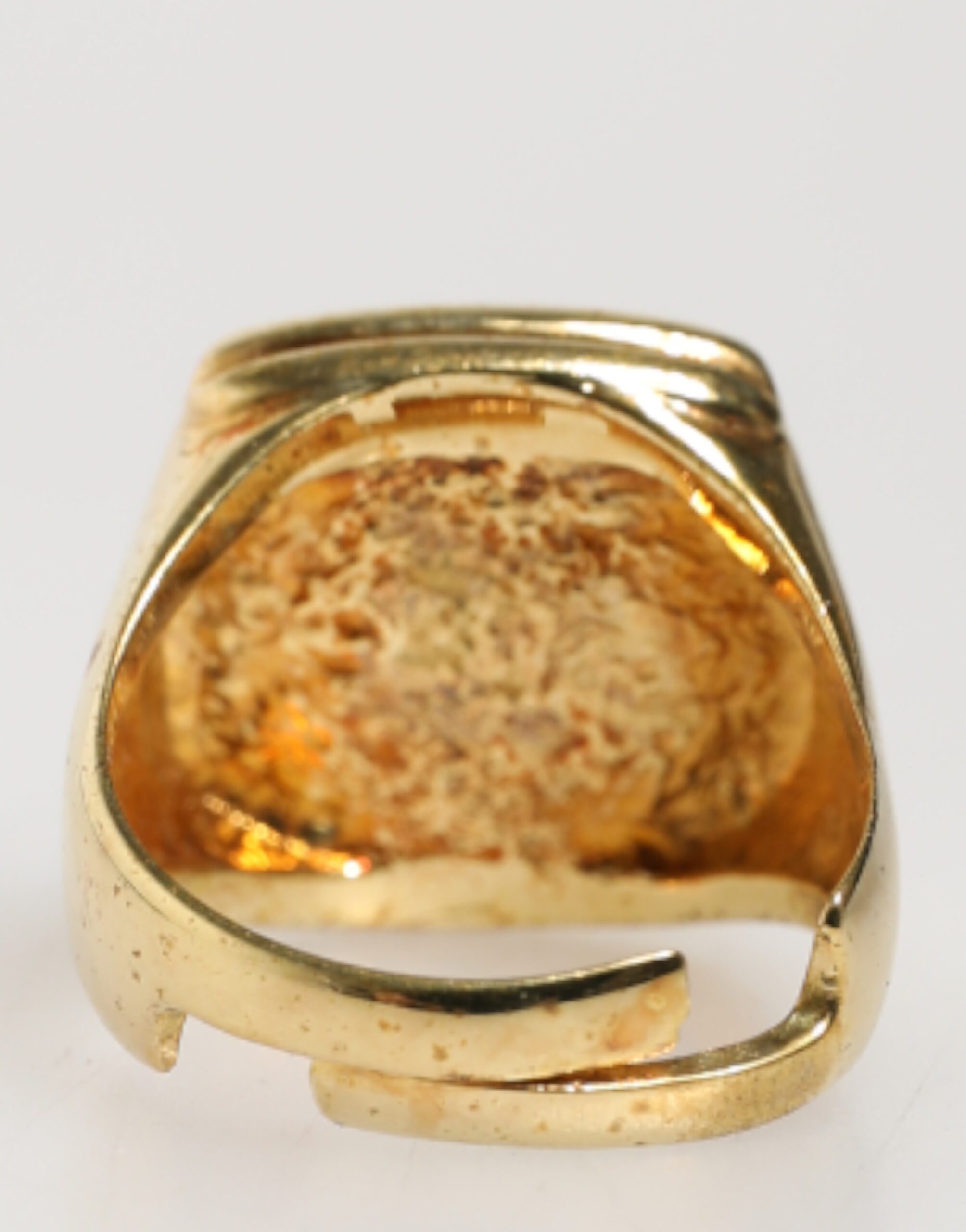 Dolce & Gabbana Gold-Tone Real Brass Black Enamel "J" Adjustable Rings - Image 5