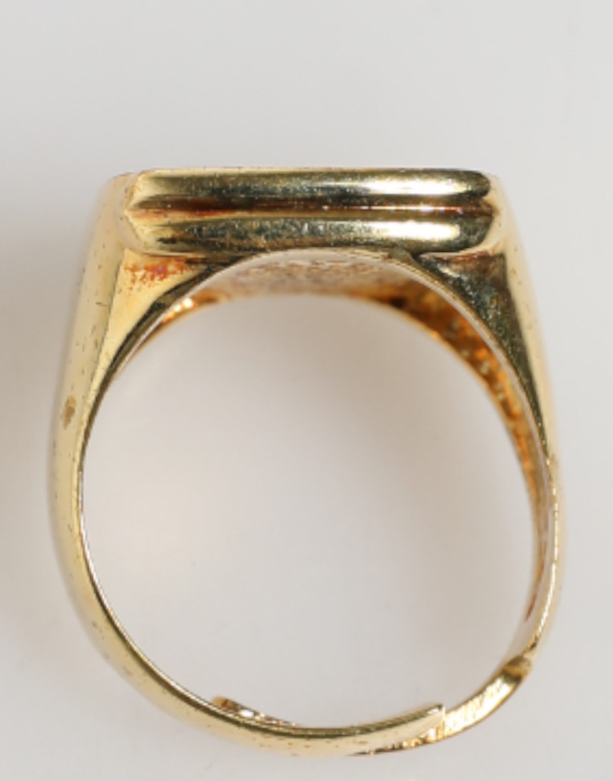 Dolce & Gabbana Gold-Tone Real Brass Black Enamel "J" Adjustable Rings - Image 7