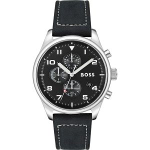 Hugo Boss Black Leather Dress Watch