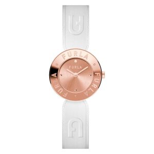 Furla White Leather Dress Watch
