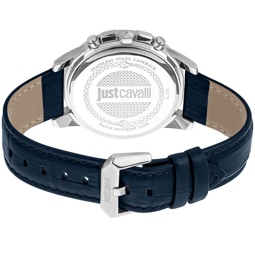 Just Cavalli Black Leather Bracelet Watch - Image 2