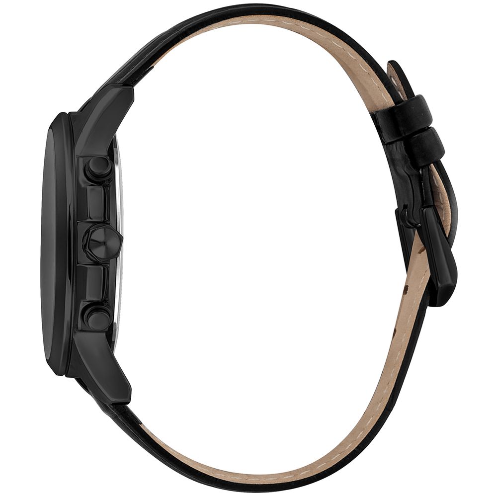 Just Cavalli Black Leather Dress Watch - Image 3