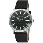Just Cavalli Black Leather Dress Watch