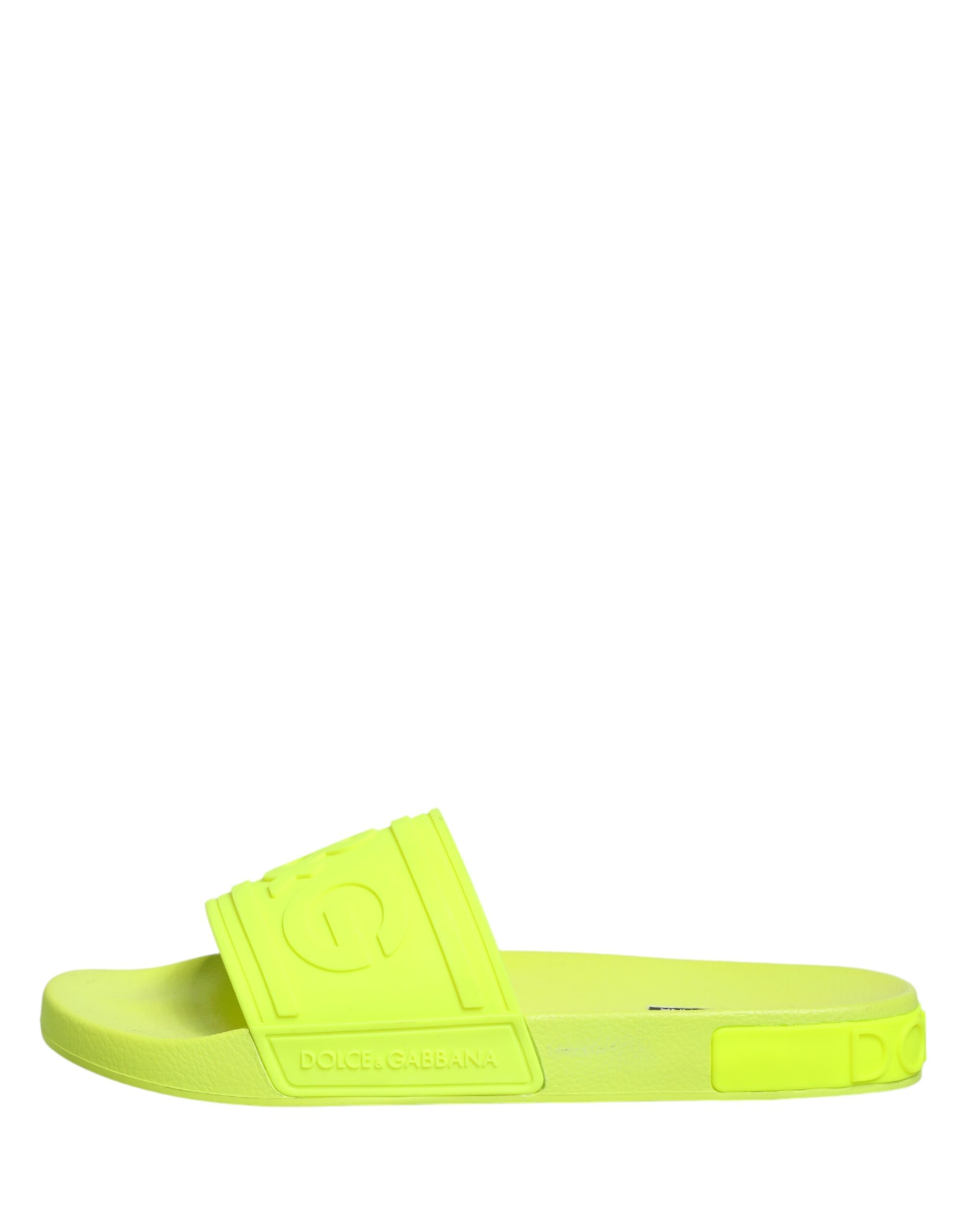 Dolce & Gabbana Green Rubber Slides Sandals Beachwear Shoes - Image 7