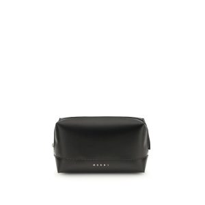 Marni Black Calf Leather Bos Taurus Shoulder Bag