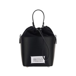 Maison Margiela Black Calf Leather Bos Taurus Shoulder Bag