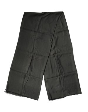 Dolce & Gabbana Black Modal Neck Wrap Men Shawl Men Scarf