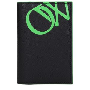 Off-White Black Leather Cardholder