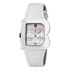 Laura Biagiotti White Leather Dress Watch