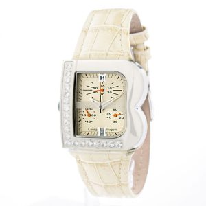 Laura Biagiotti Beige Leather Dress Watch