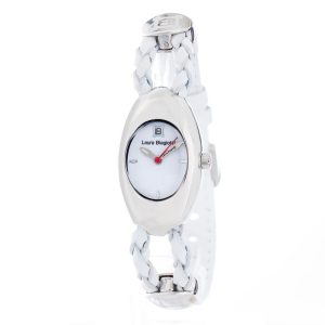 Laura Biagiotti White Leather Dress Watch