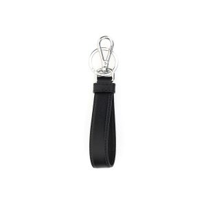 Prada Black Stainless Steel Keychain