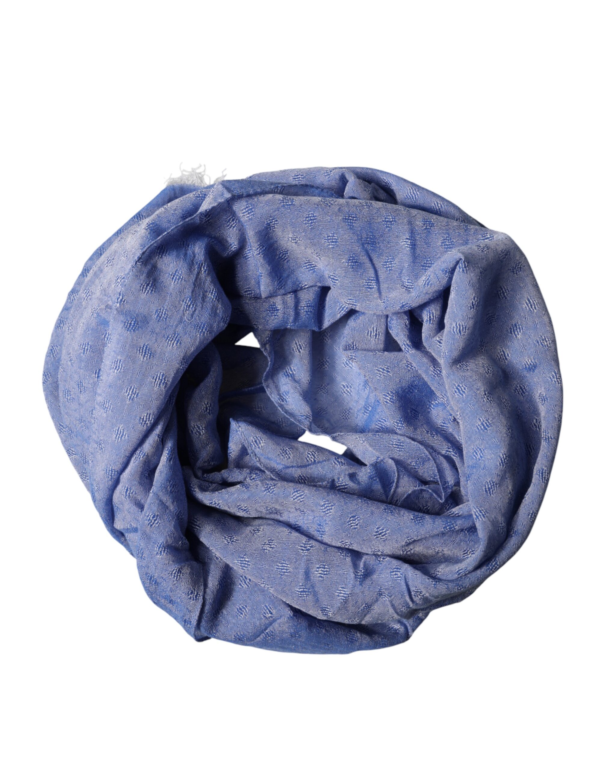 Dolce & Gabbana Blue Lace Stole Cotton Neck Wrap Shawl Scarf - Image 2