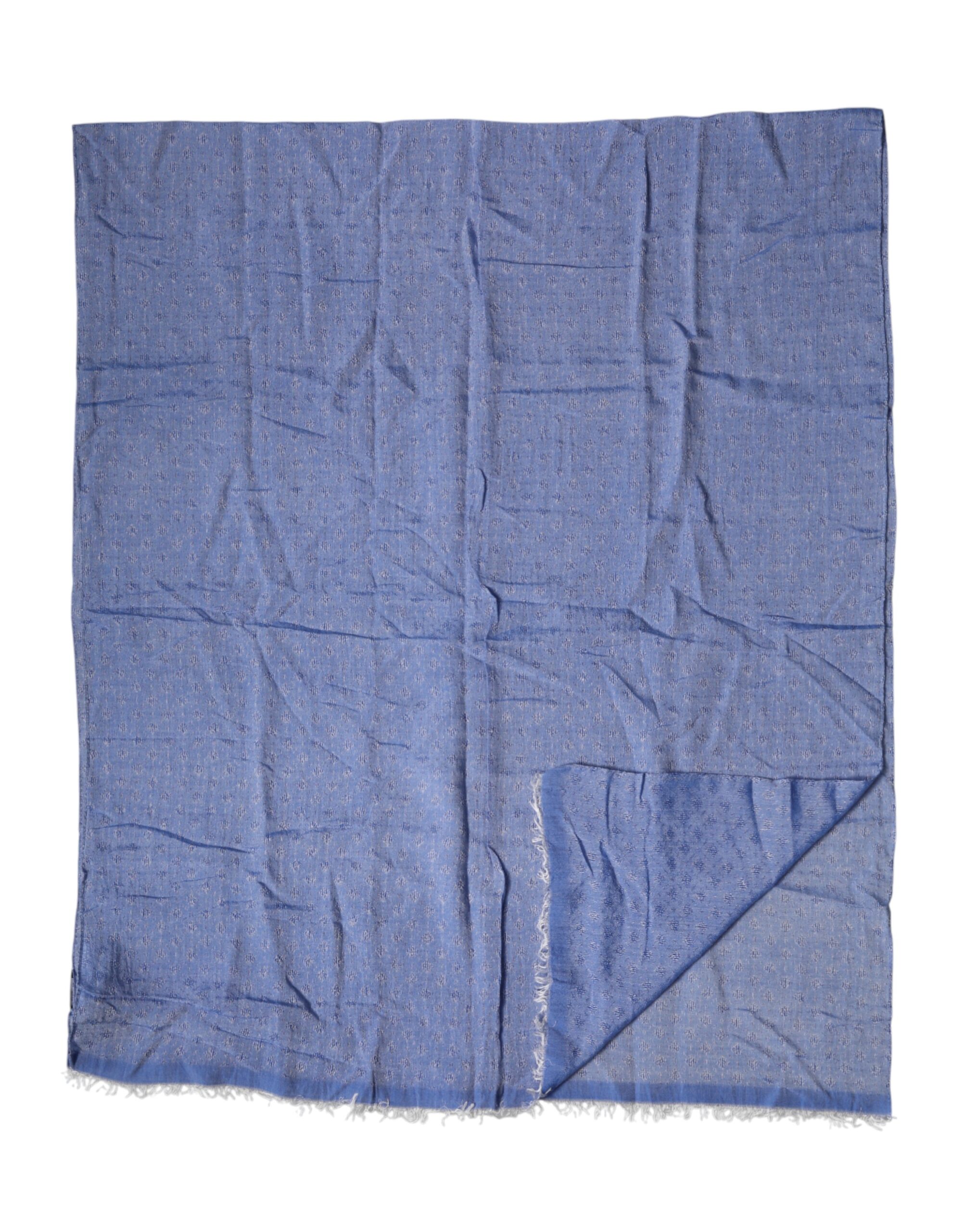 Dolce & Gabbana Blue Lace Stole Cotton Neck Wrap Shawl Scarf - Image 3