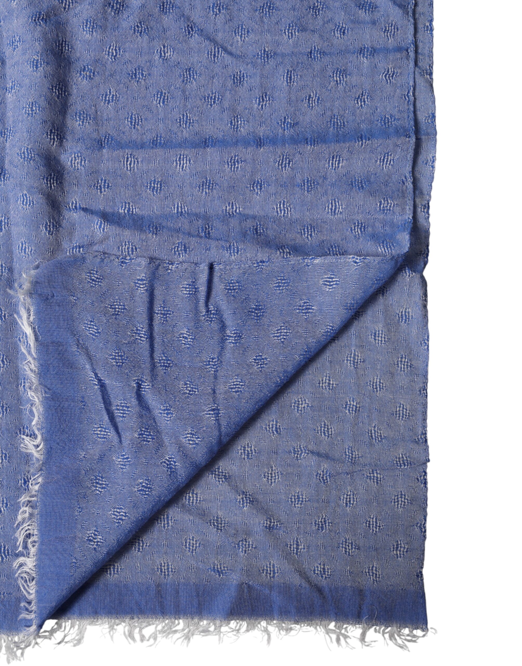 Dolce & Gabbana Blue Lace Stole Cotton Neck Wrap Shawl Scarf - Image 4