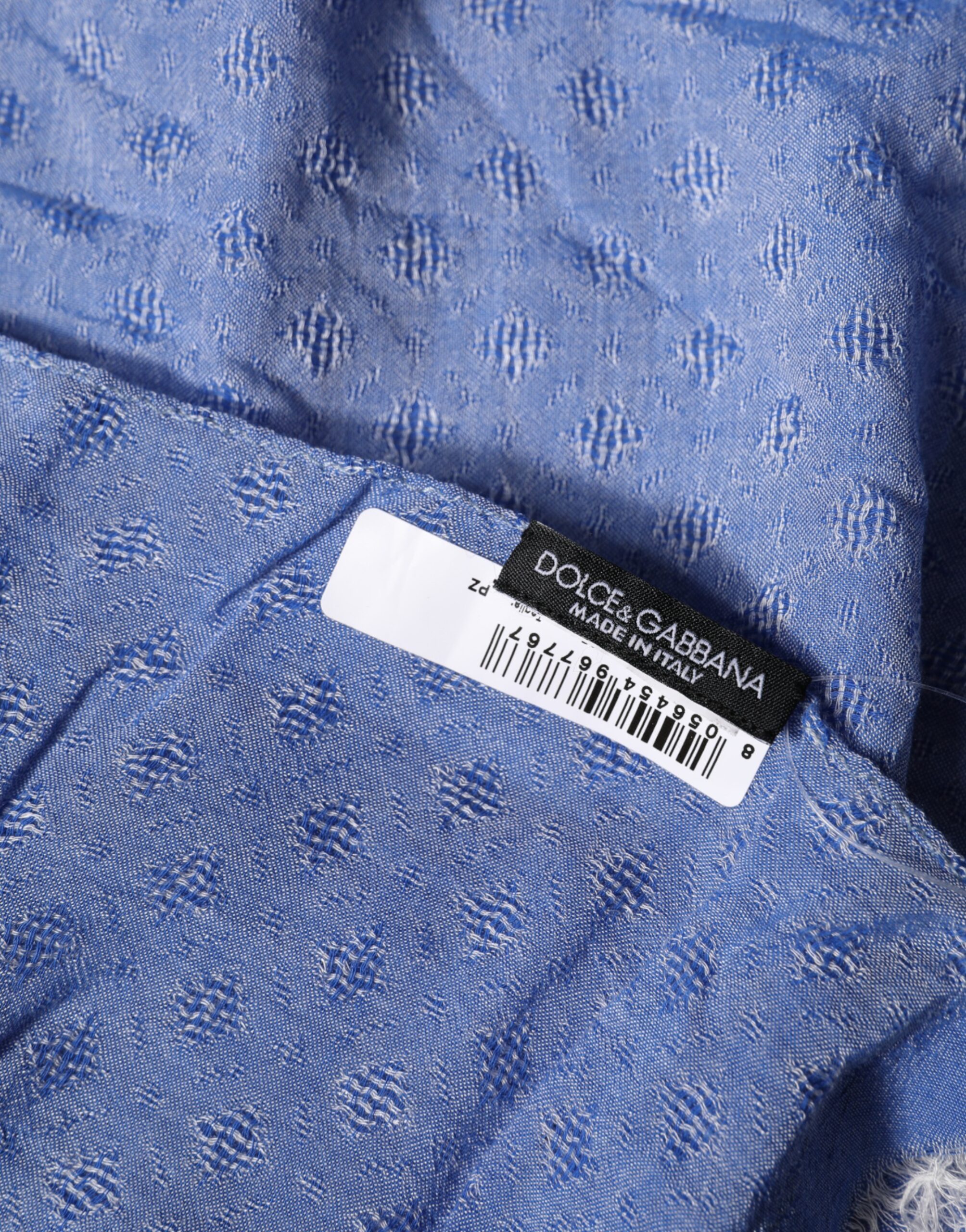 Dolce & Gabbana Blue Lace Stole Cotton Neck Wrap Shawl Scarf - Image 5