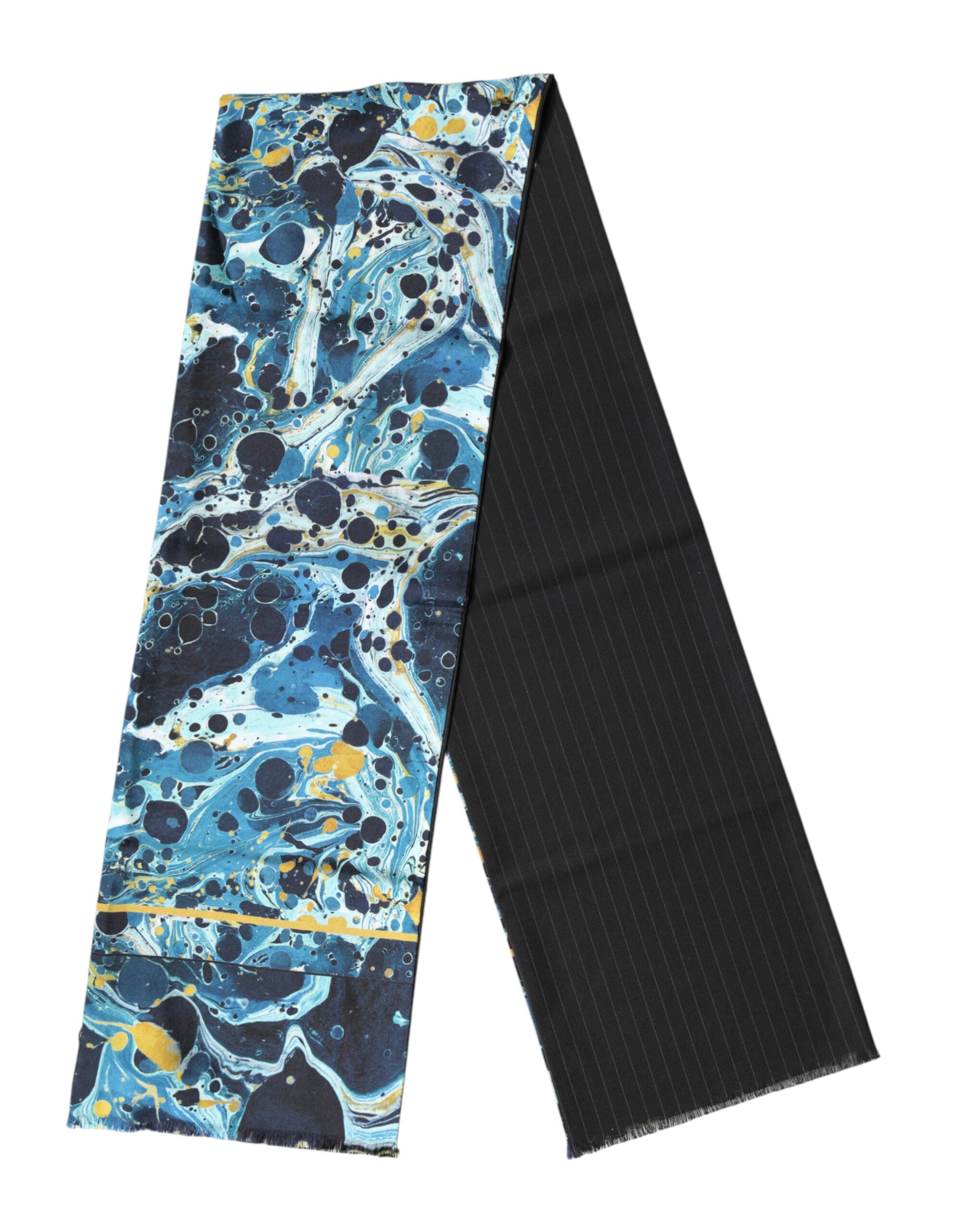 Dolce & Gabbana Multicolor Marble Neck Wrap Foulard Scarf - Image 2