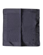 Dolce & Gabbana Blue Logo Silk Men Square Handkerchief Scarf