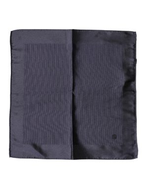 Dolce & Gabbana Blue Logo Silk Men Square Handkerchief Scarf