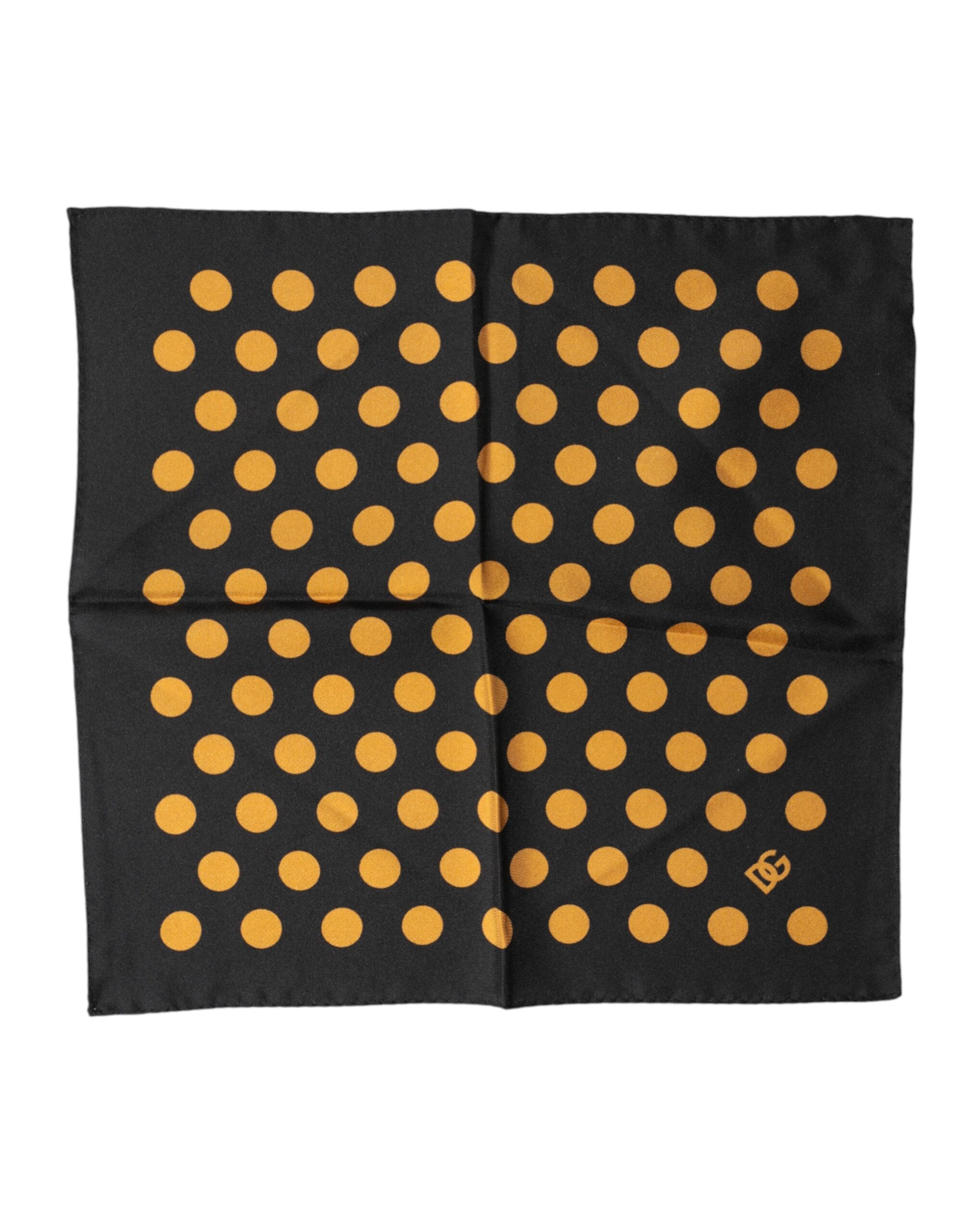 Dolce & Gabbana Black Polka Dot Square Handkerchief Scarf - Image 2