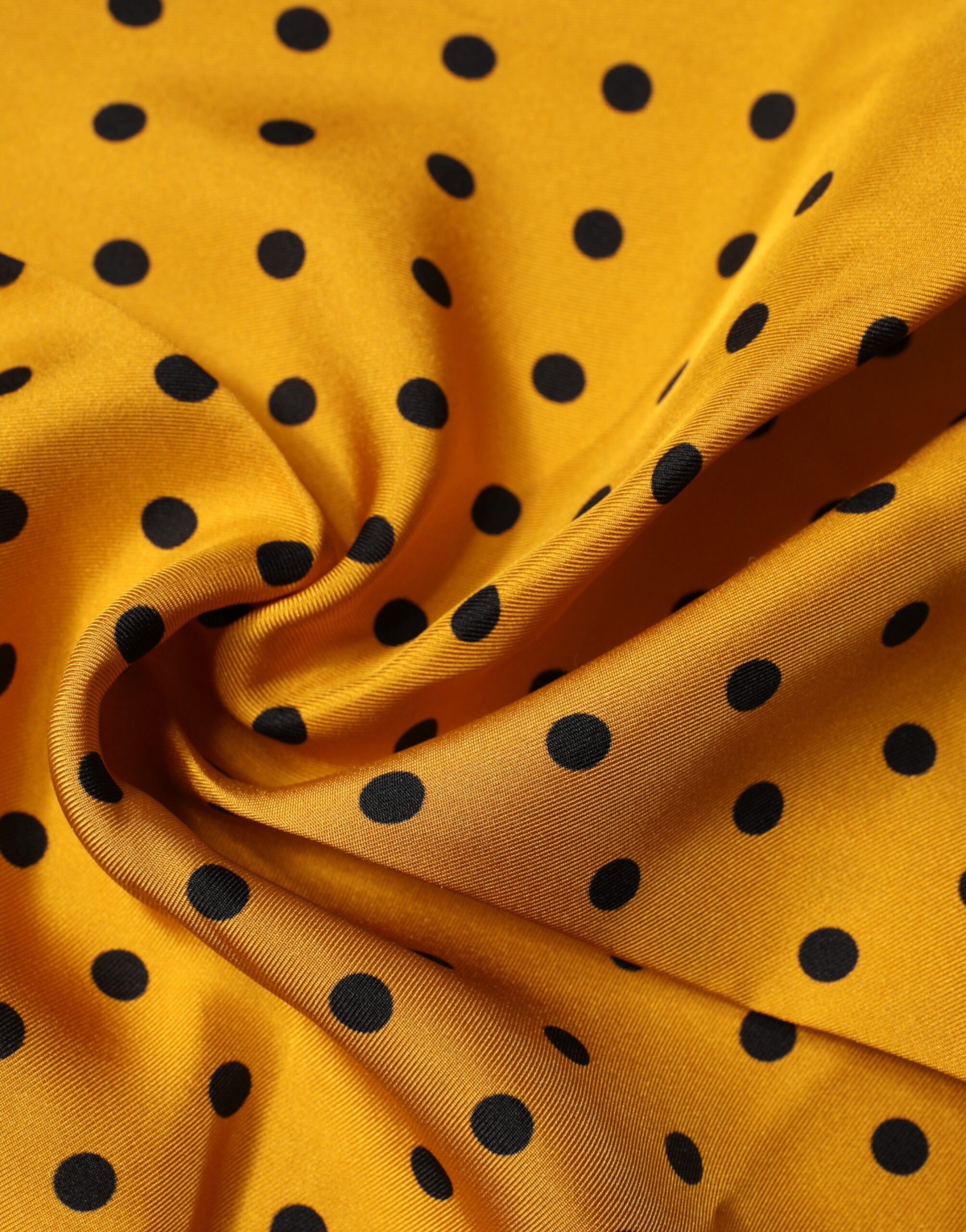 Dolce & Gabbana Orange Polka Dot Square Handkerchief Scarf - Image 4
