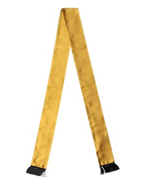 Dolce & Gabbana Yellow Silk Fringes Neck Wrap Foulard Scarf