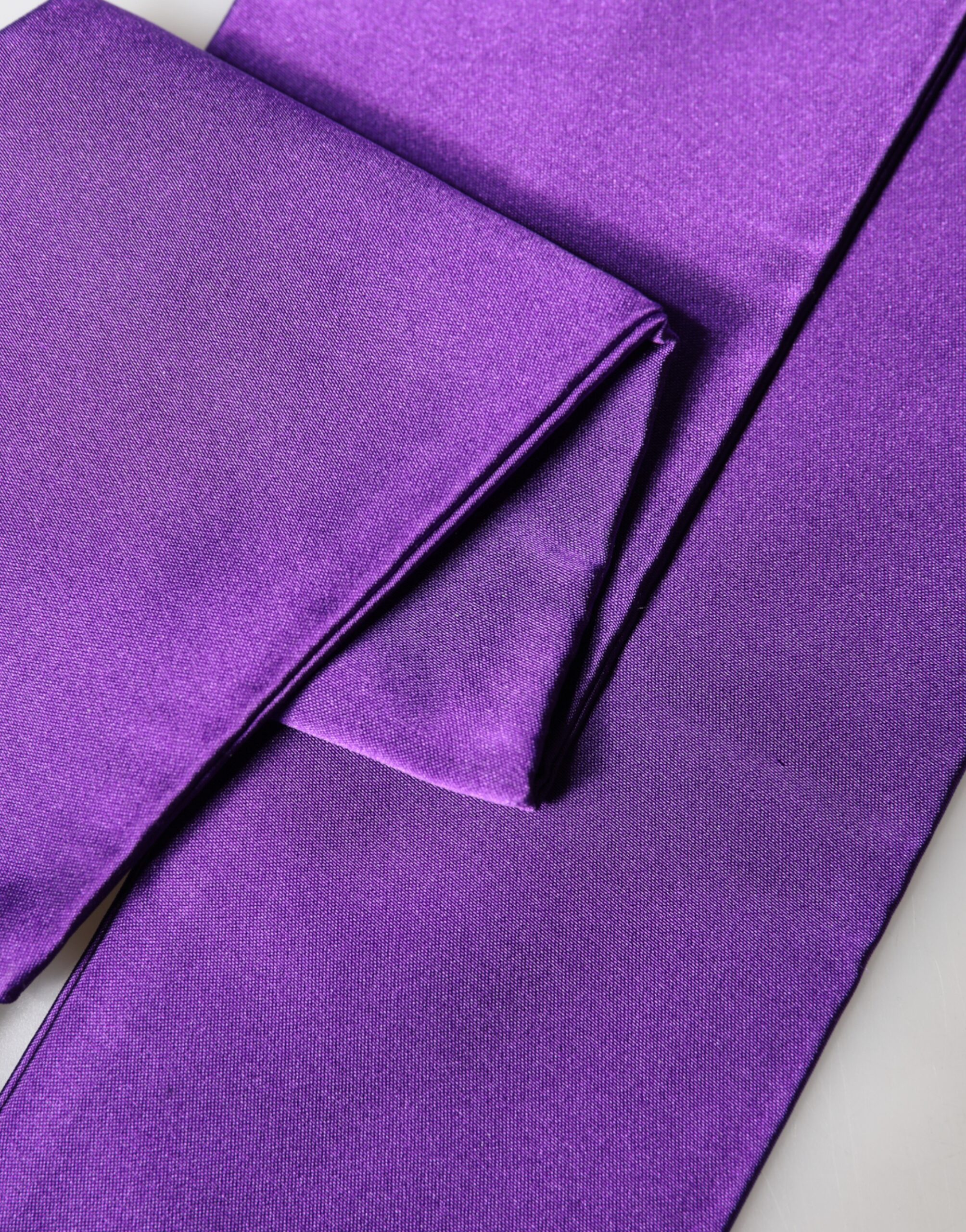 Dolce & Gabbana Violet Silk Fringes Neck Wrap Foulard Scarf - Image 4