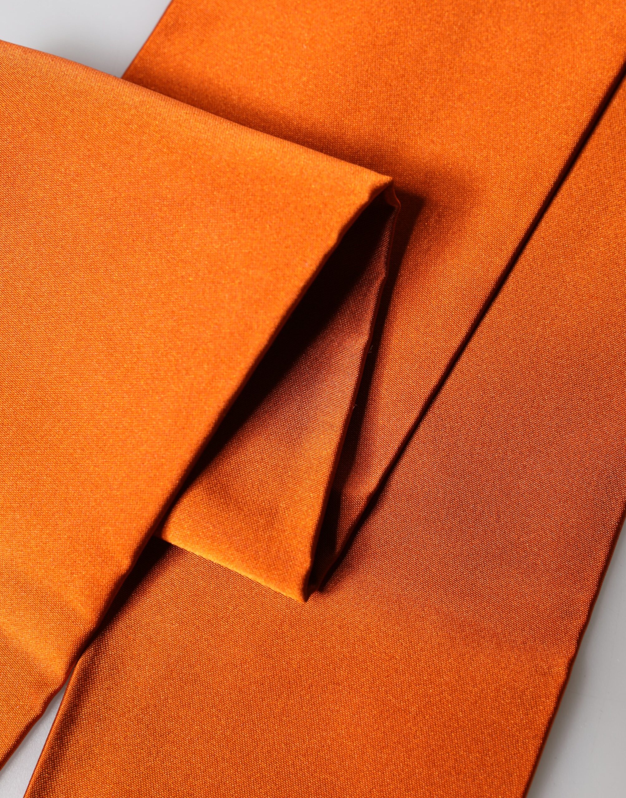 Dolce & Gabbana Orange Silk Fringes Neck Wrap Foulard Scarf - Image 4