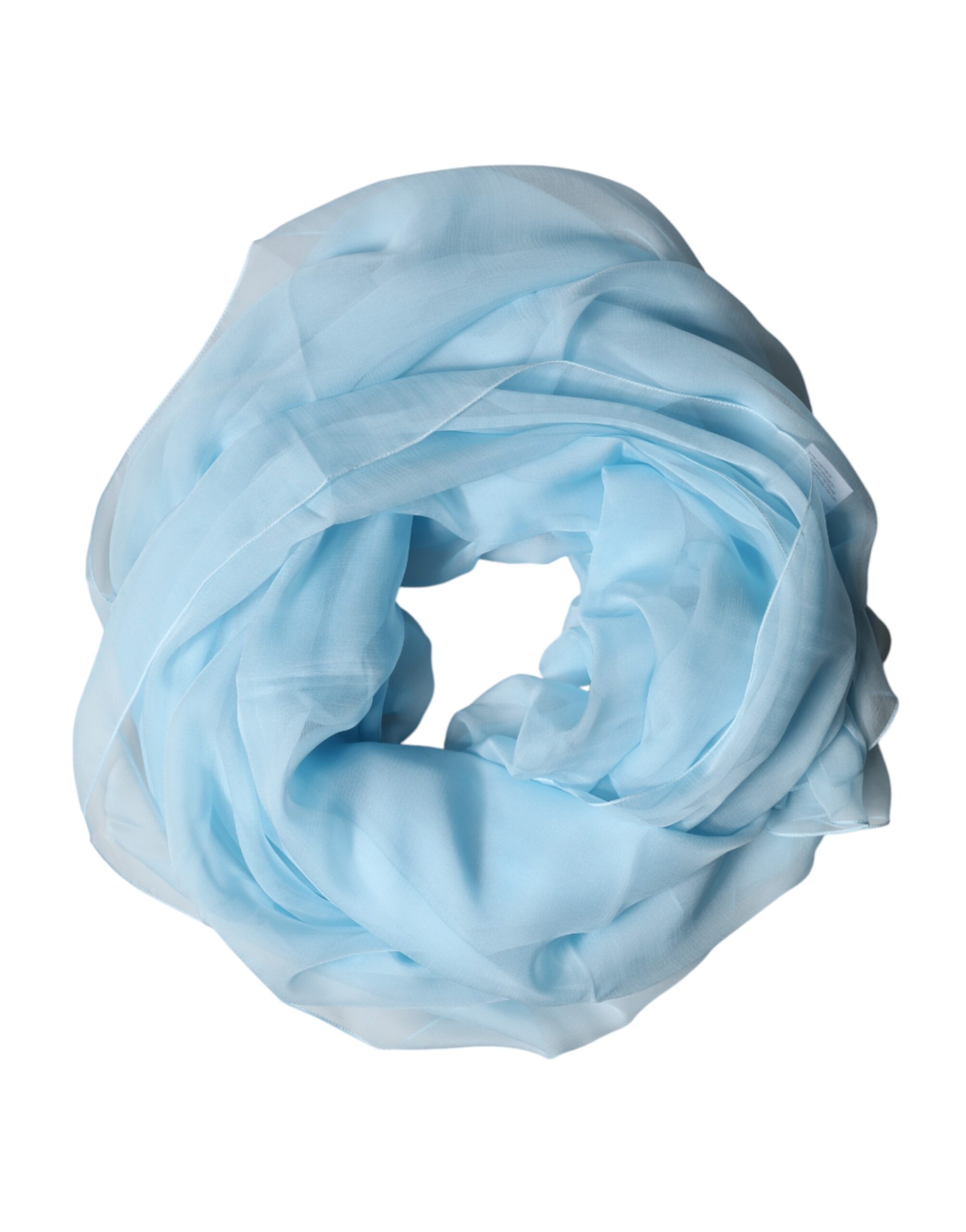Dolce & Gabbana Light Blue Stole Silk Neck Wrap Shawl Scarf - Image 6