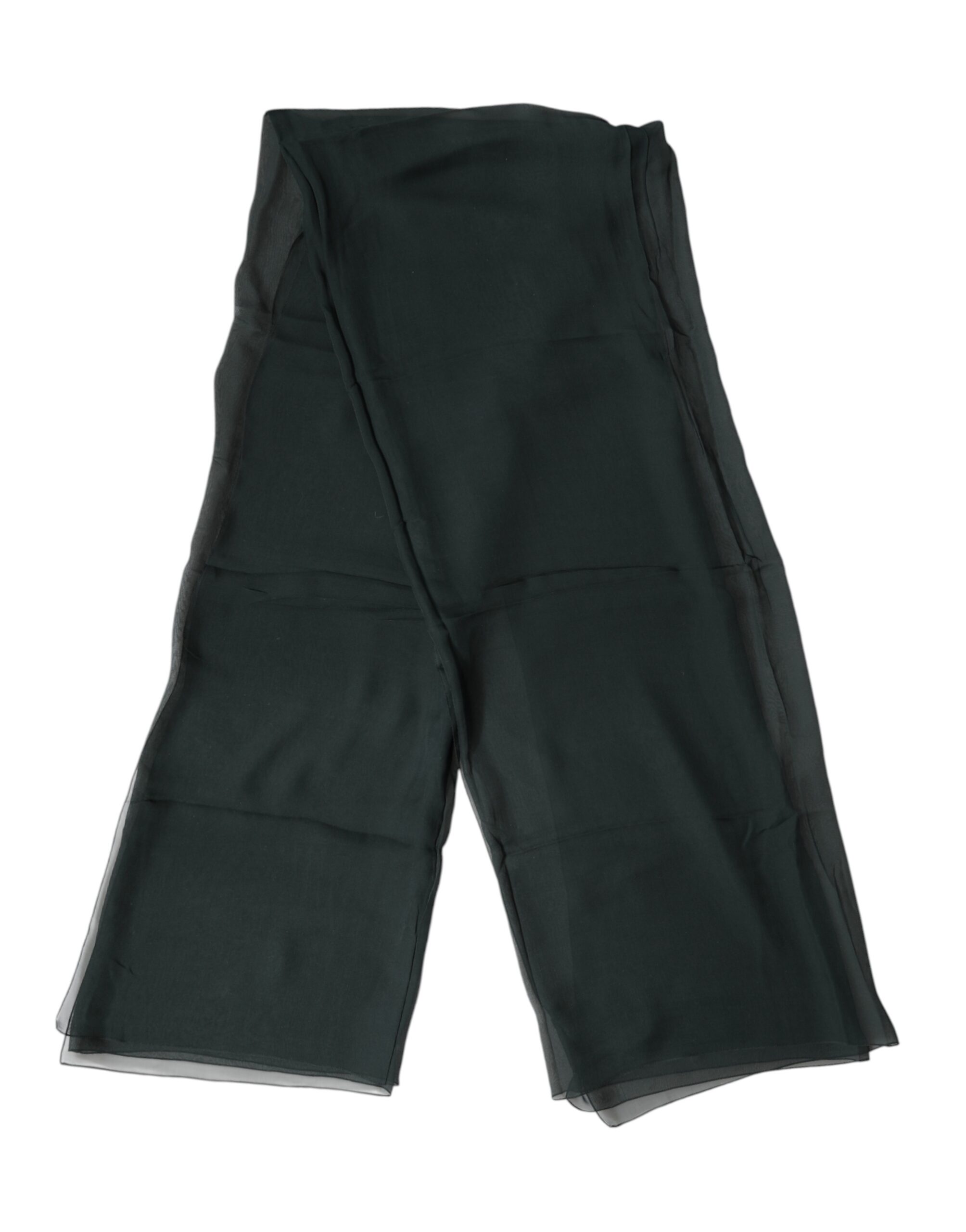 Dolce & Gabbana Dark Green Stole Silk Neck Wrap Shawl Scarf - Image 3
