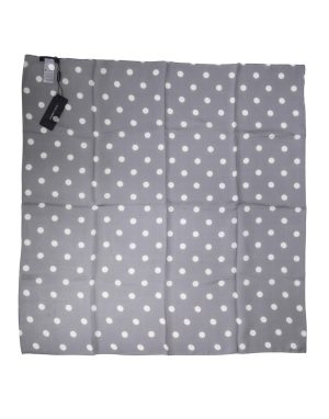 Dolce & Gabbana Blue Polka Dot Silk Square Foulard 91.5cm x 89.5cm Scarf