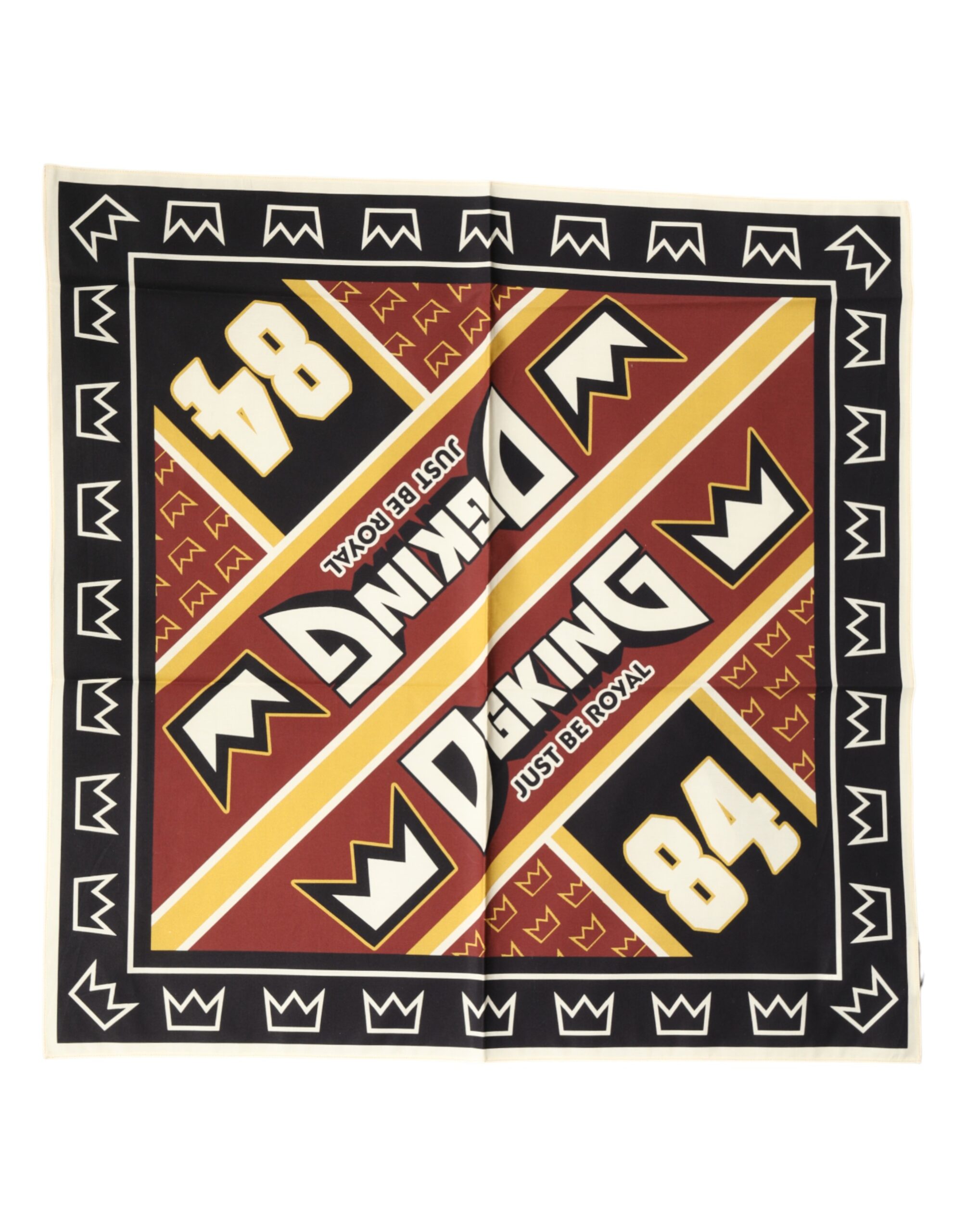 Dolce & Gabbana Multicolor DG King Square Foulard Men 50.5cm x 50cm Scarf - Image 2