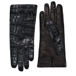 Miu Miu Black Leather Gloves