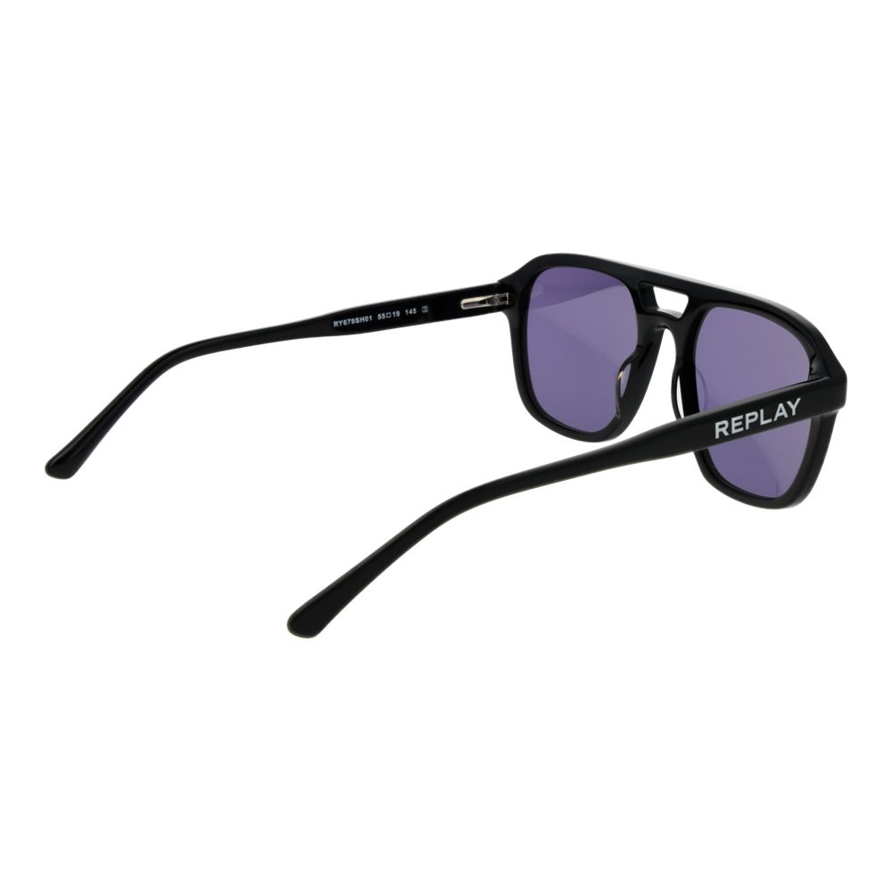 Replay Black Plastic Sunglasses - Image 3