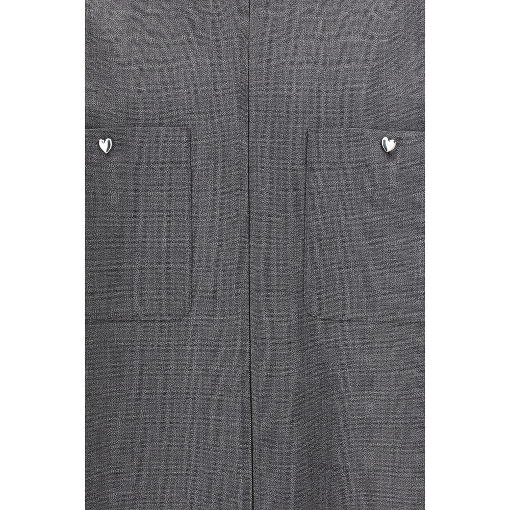 Valentino Gray Polyester Coat - Image 3