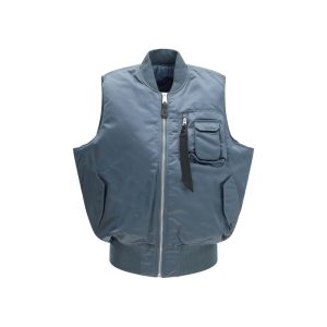 ALPHA INDUSTRIES Blue Nylon Sleeveless Jacket