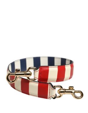 Dolce & Gabbana Multicolor Leather Striped Bag Accessory Shoulder Strap