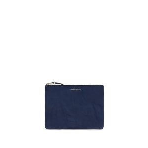 Comme Des Garçons Blue Calf Leather Bos Taurus Wallet